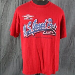 Vintage Racing Shirt - US Grand Prix F1 Indianapolis Logo Athletic - Men's XL